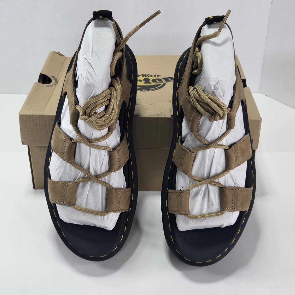 Dr. Martens Nartilla Gladiator Tan Tumbled Nubuck Leather Platform Sandal Size 7 - Picture 6 of 11